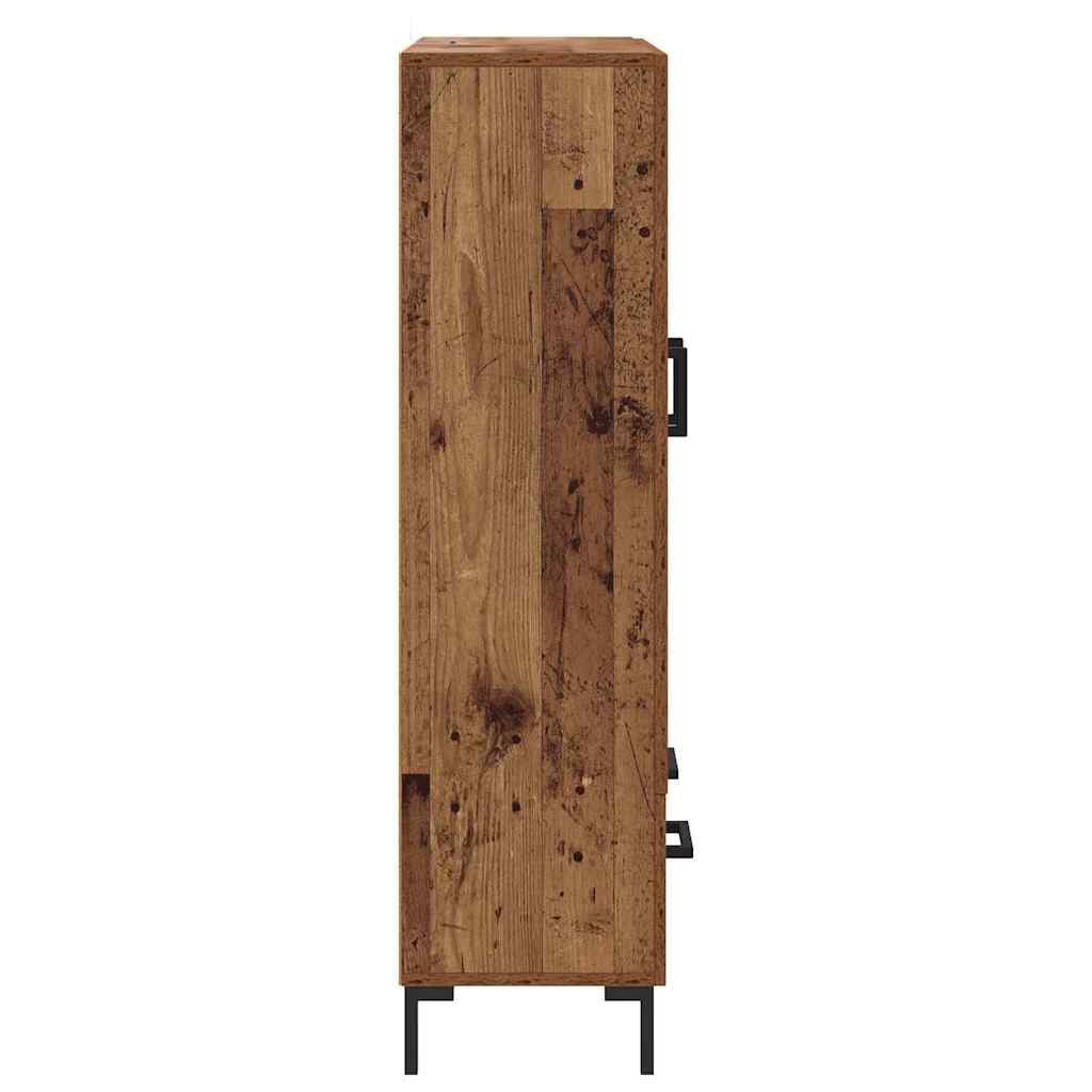 Highboard met lade Oud Hout 69,5 x 31 x 115 cm Bewerkt hout