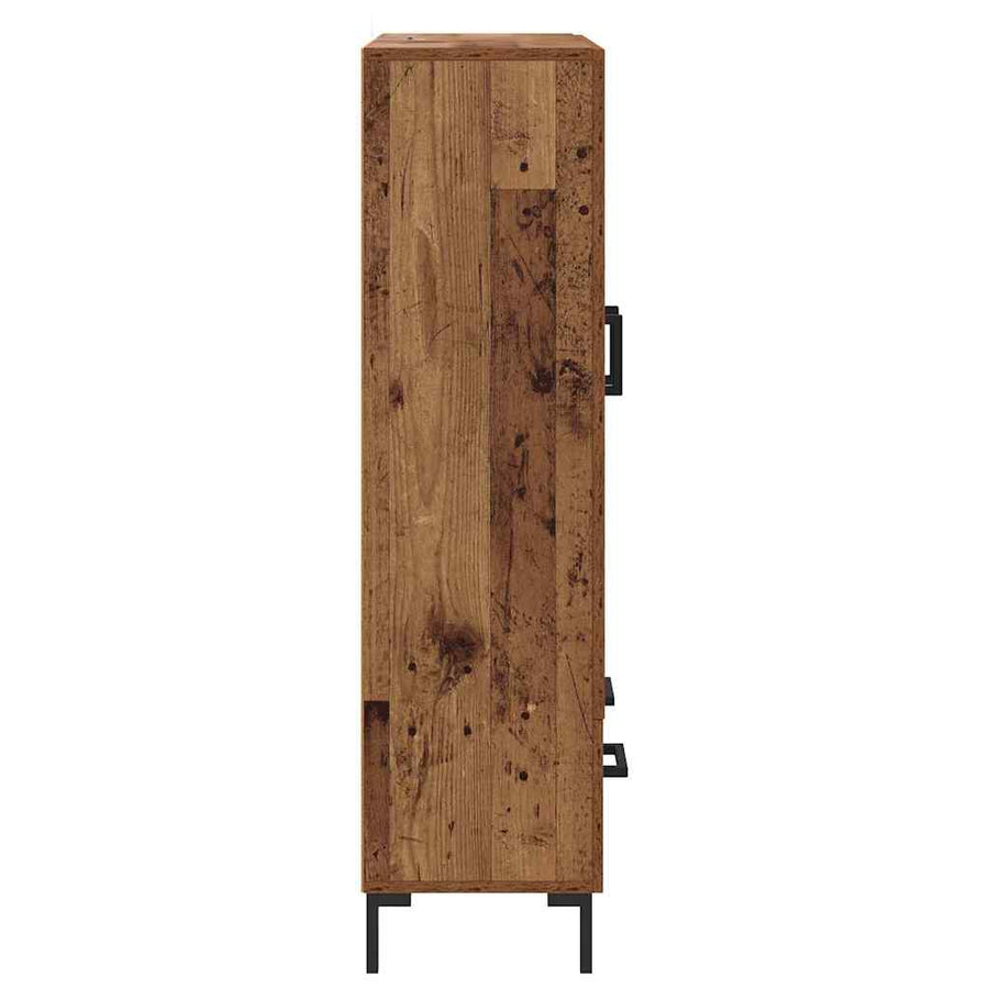 Highboard met lade Oud Hout 69,5 x 31 x 115 cm Bewerkt hout