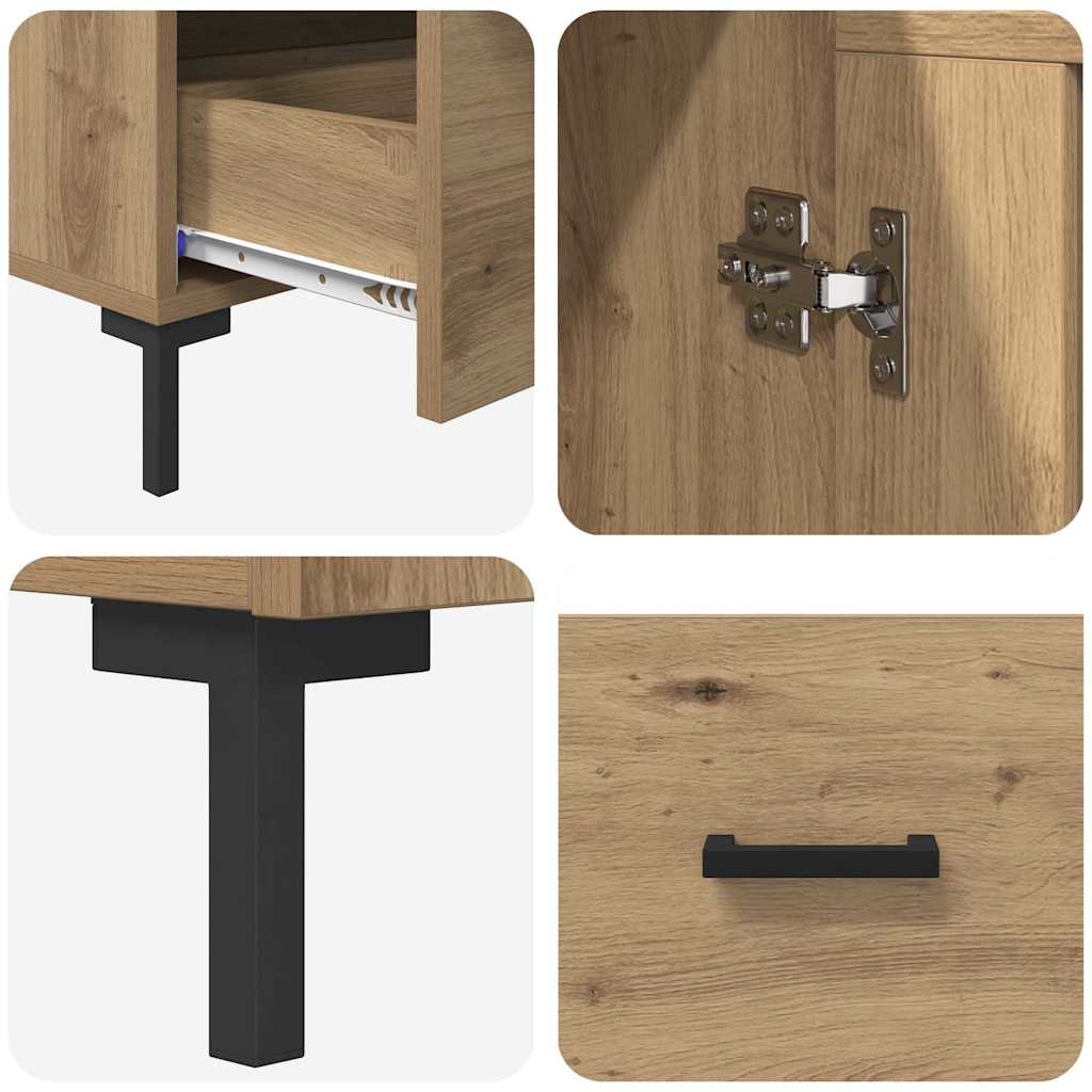 Highboard Artisan Eiken 69,5 x 31 x 115 cm Bewerkt hout