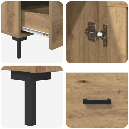 Highboard Artisan Eiken 69,5 x 31 x 115 cm Bewerkt hout
