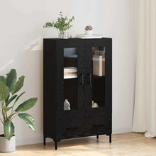 Highboard met lade Zwart Eiken 69,5 x 31 x 115 cm Bewerkt hout