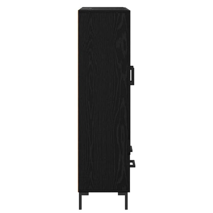 Highboard met lade Zwart Eiken 69,5 x 31 x 115 cm Bewerkt hout