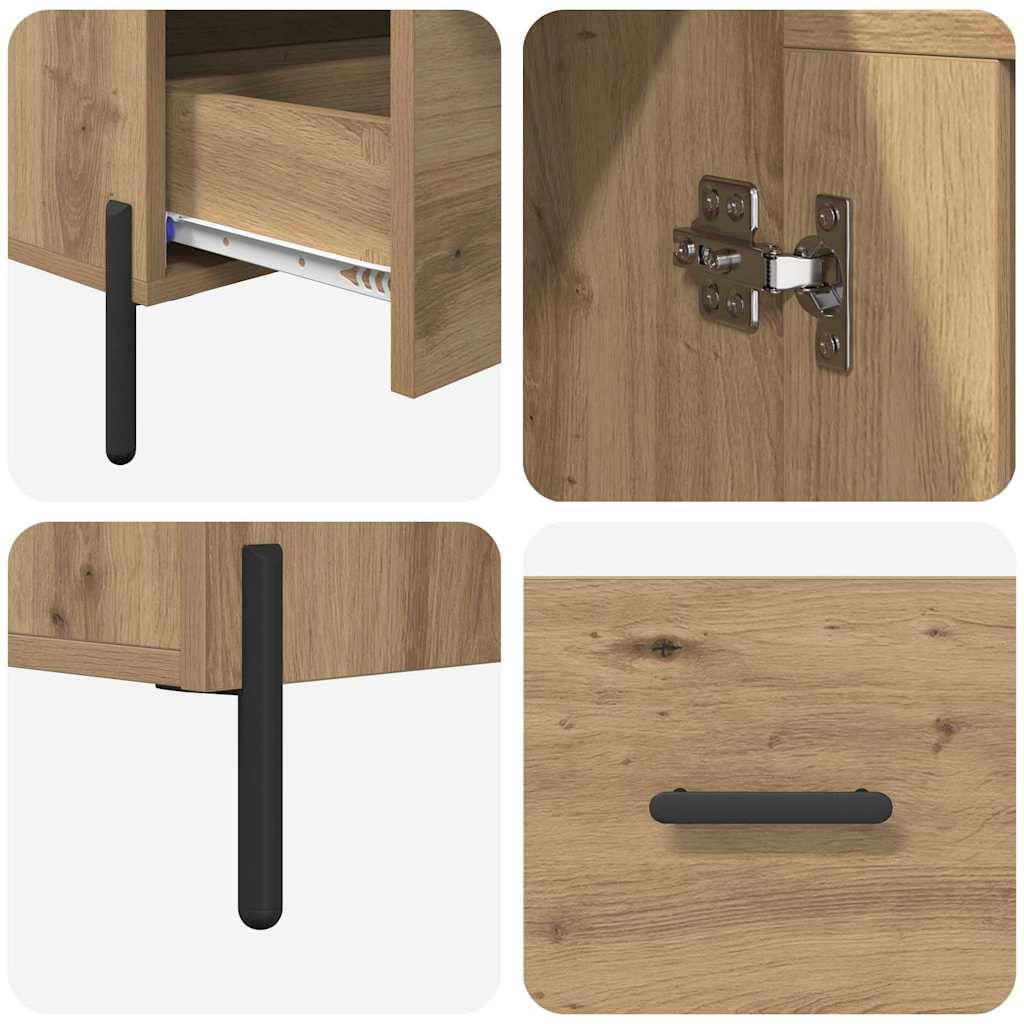 Highboard Corona Artisan Eiken 69,5 x 31 x 115 cm Bewerkt hout