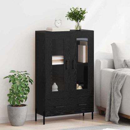 Highboard Corona Zwart Eiken 69,5 x 31 x 115 cm Bewerkt hout