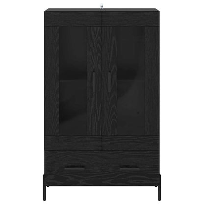 Highboard Corona Zwart Eiken 69,5 x 31 x 115 cm Bewerkt hout