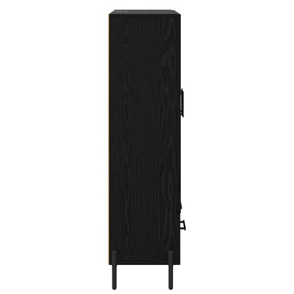 Highboard Corona Zwart Eiken 69,5 x 31 x 115 cm Bewerkt hout