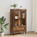Highboard met lade Oud Hout 69,5 x 31 x 115 cm Bewerkt hout