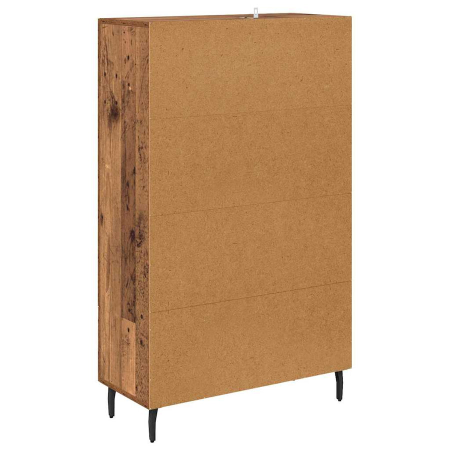 Highboard met lade Oud Hout 69,5 x 31 x 115 cm Bewerkt hout