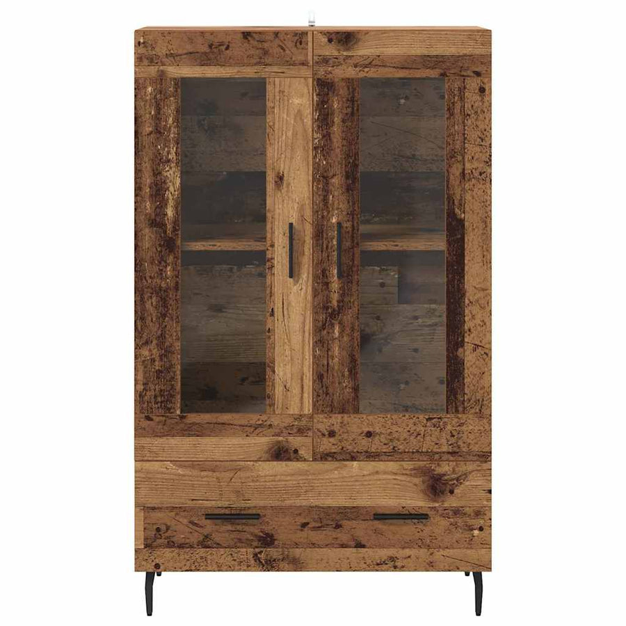 Highboard met lade Oud Hout 69,5 x 31 x 115 cm Bewerkt hout