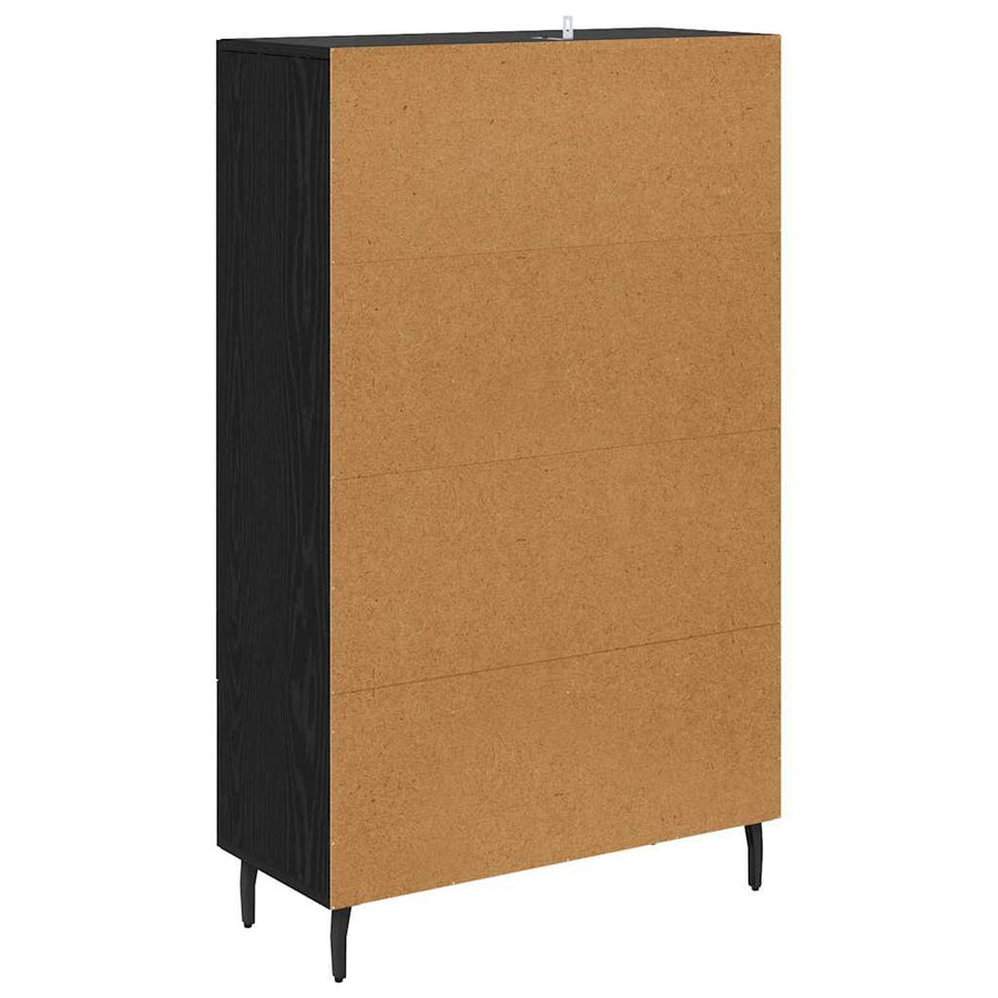 Highboard met lade Zwart Eiken 69,5 x 31 x 115 cm Bewerkt hout