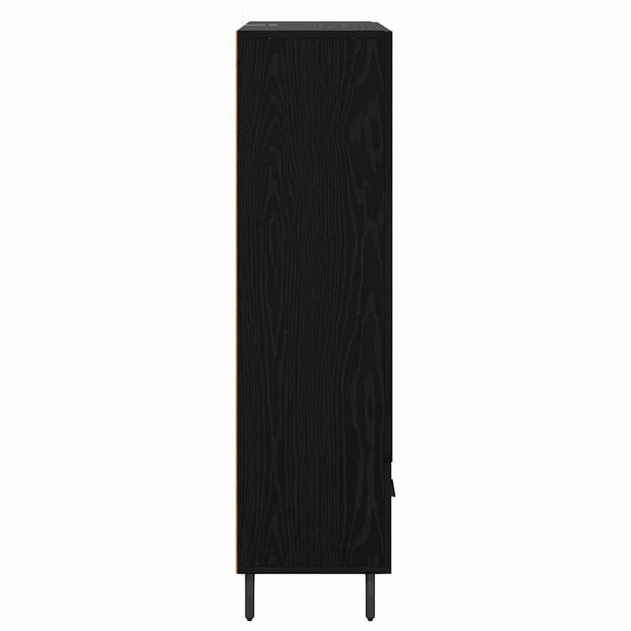 Highboard met lade Zwart Eiken 69,5 x 31 x 115 cm Bewerkt hout