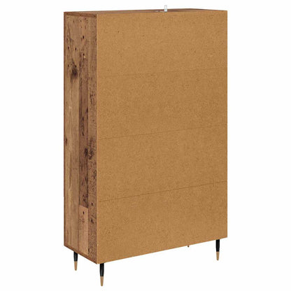 Highboard met lade Oud Hout 69,5 x 31 x 115 cm Bewerkt hout