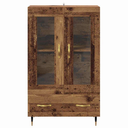 Highboard met lade Oud Hout 69,5 x 31 x 115 cm Bewerkt hout