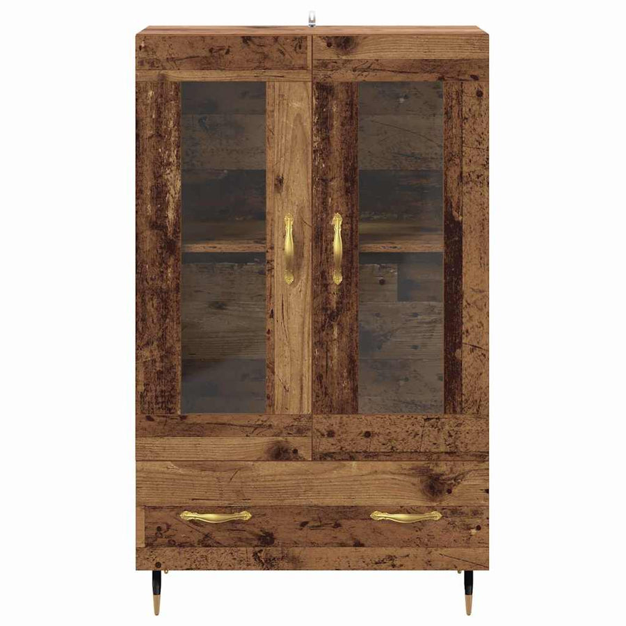 Highboard met lade Oud Hout 69,5 x 31 x 115 cm Bewerkt hout