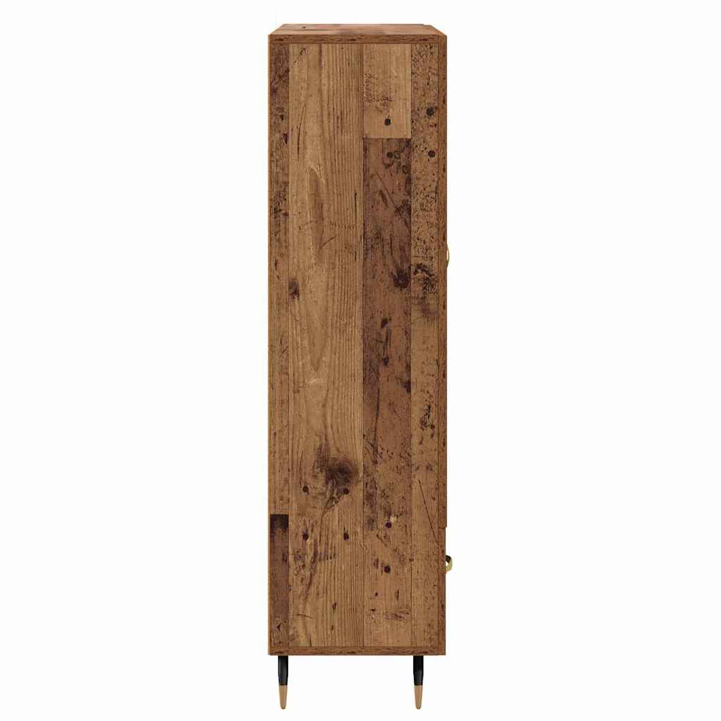 Highboard met lade Oud Hout 69,5 x 31 x 115 cm Bewerkt hout