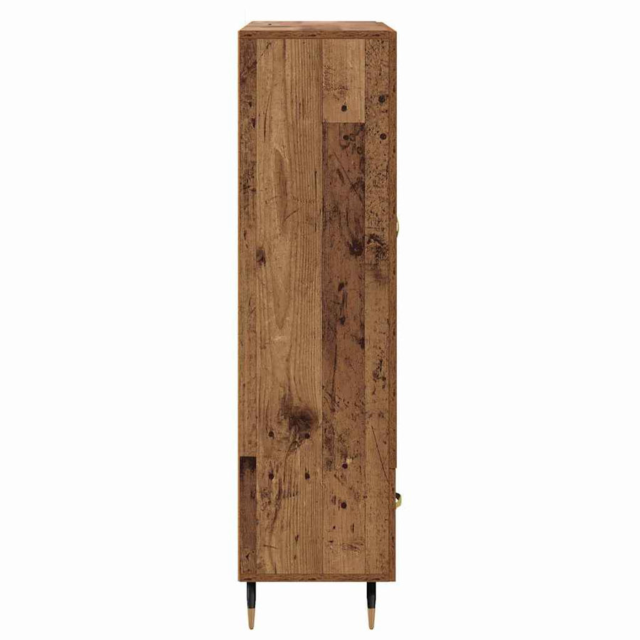Highboard met lade Oud Hout 69,5 x 31 x 115 cm Bewerkt hout