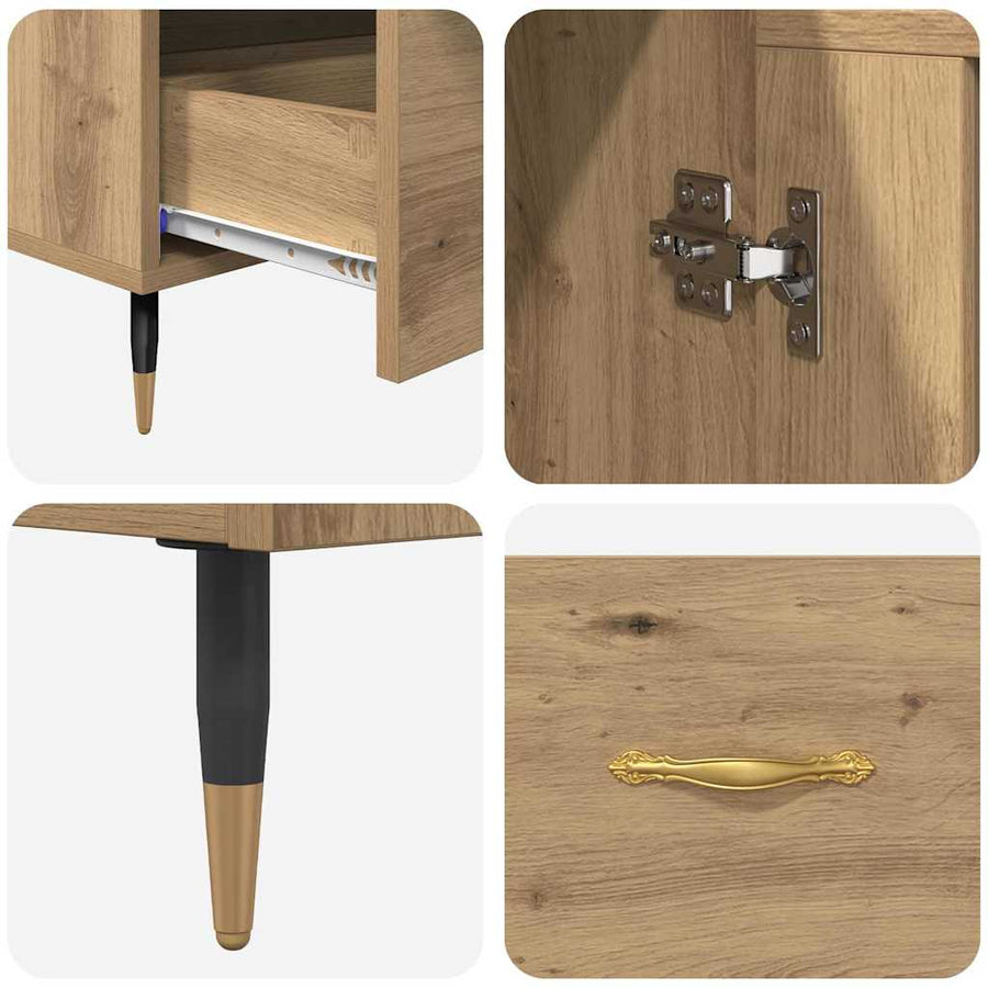 Highboard Artisan Eiken 69,5 x 31 x 115 cm Bewerkt hout