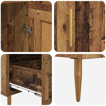 Highboard met lade Oud Hout 69,5 x 31 x 115 cm Bewerkt hout