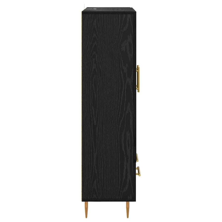 Highboard met lade Zwart Eiken 69,5 x 31 x 115 cm Bewerkt hout