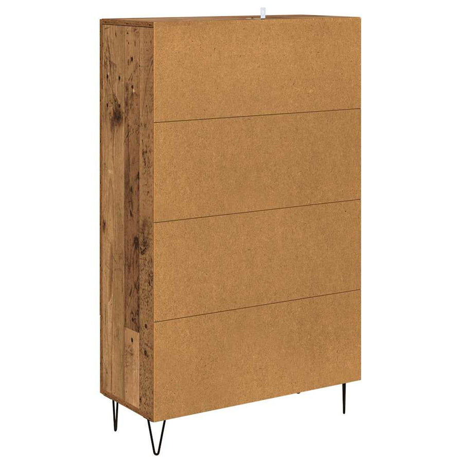 Highboard met lade Oud Hout 69,5 x 31 x 115 cm Bewerkt hout
