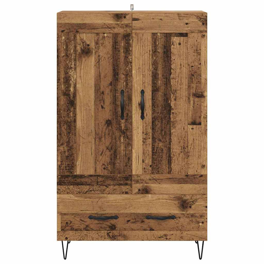 Highboard met lade Oud Hout 69,5 x 31 x 115 cm Bewerkt hout