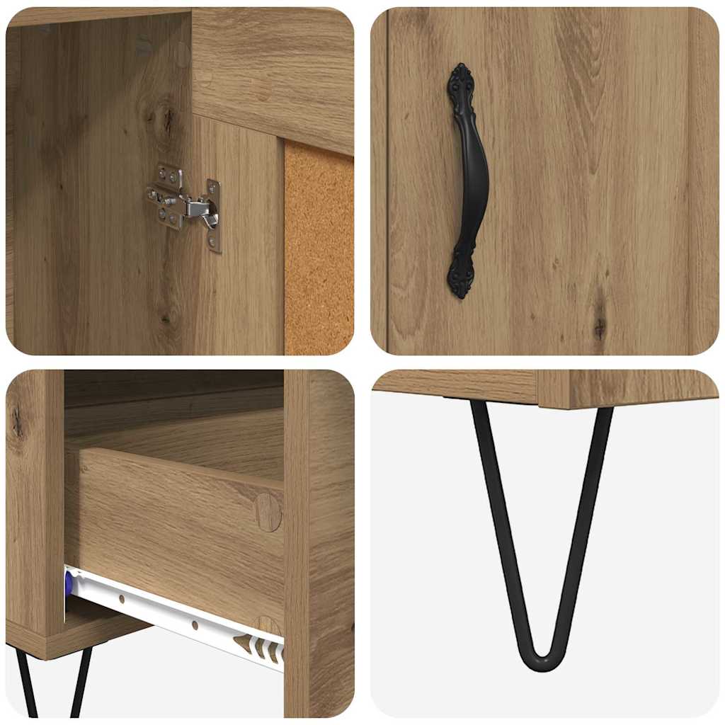 Highboard Artisan Eiken 69,5 x 31 x 115 cm Bewerkt hout