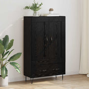 Highboard zwart eiken 69,5x31x115 cm