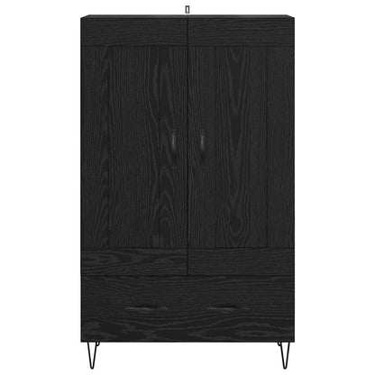 Highboard met lade Zwart Eiken 69,5 x 31 x 115 cm Bewerkt hout