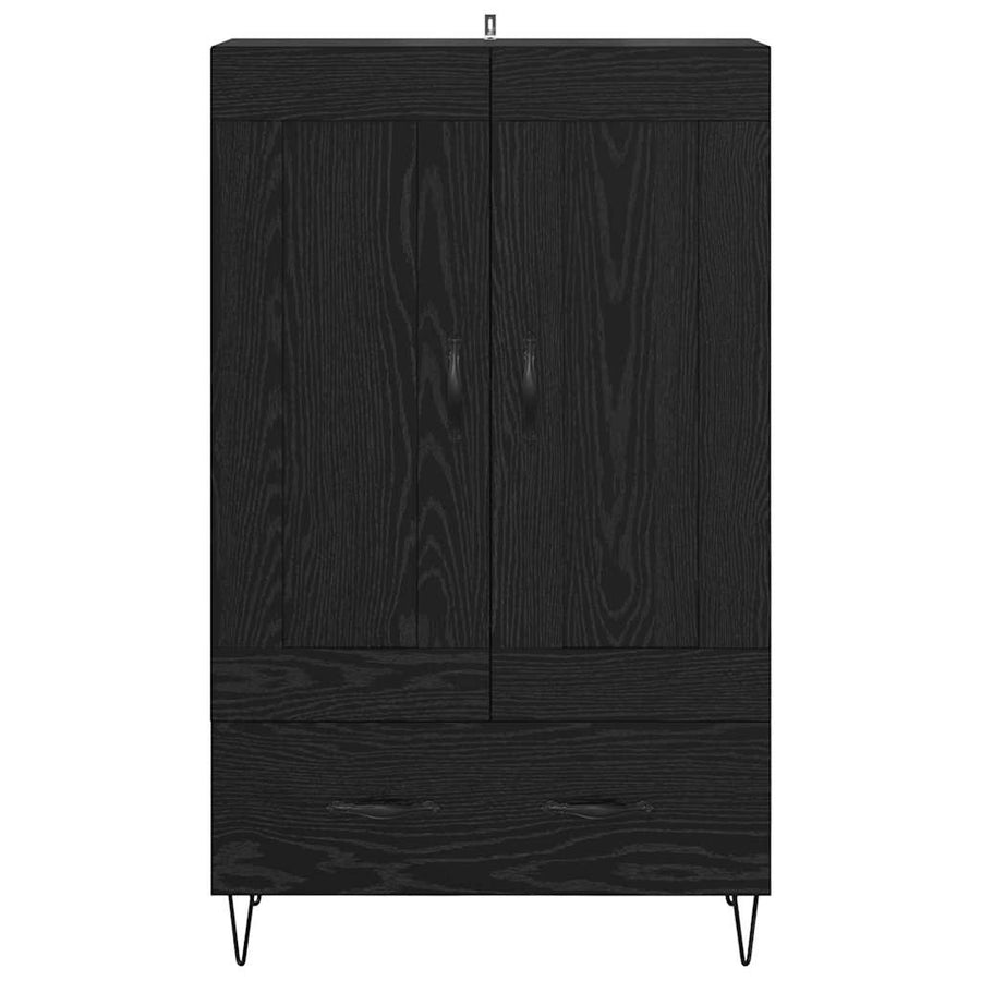 Highboard met lade Zwart Eiken 69,5 x 31 x 115 cm Bewerkt hout