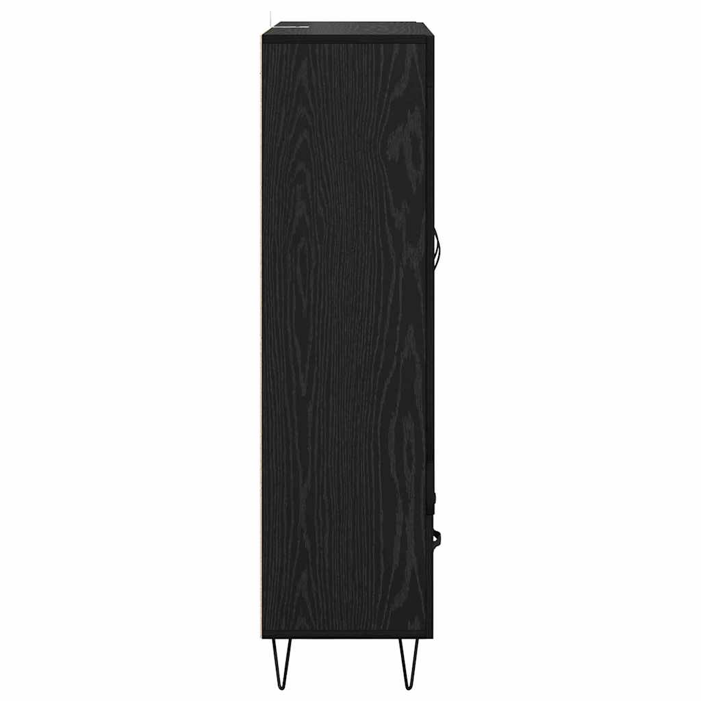 Highboard met lade Zwart Eiken 69,5 x 31 x 115 cm Bewerkt hout