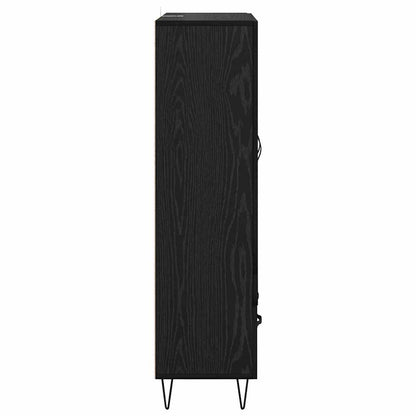 Highboard met lade Zwart Eiken 69,5 x 31 x 115 cm Bewerkt hout