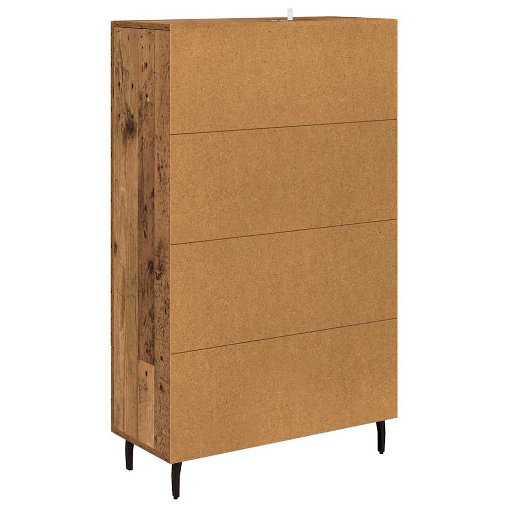 Highboard met lade Oud Hout 69,5 x 31 x 115 cm Bewerkt hout