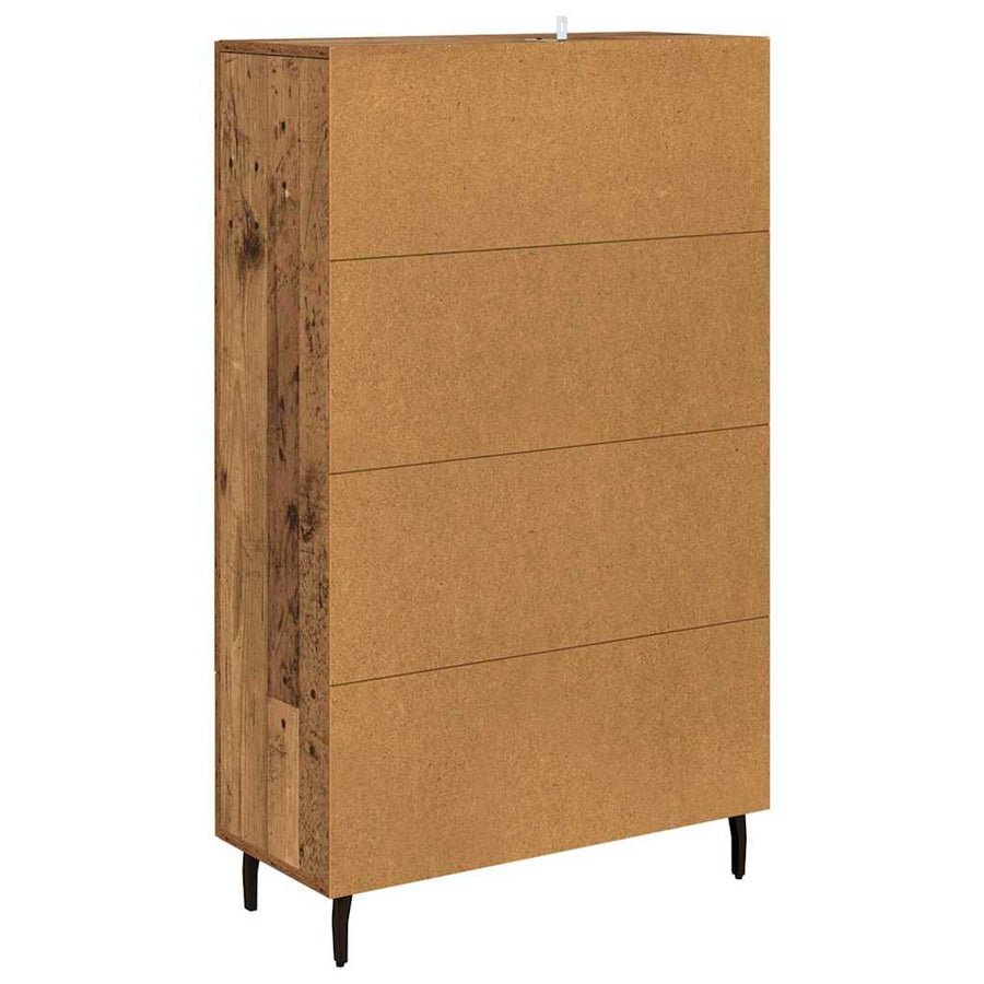 Highboard met lade Oud Hout 69,5 x 31 x 115 cm Bewerkt hout