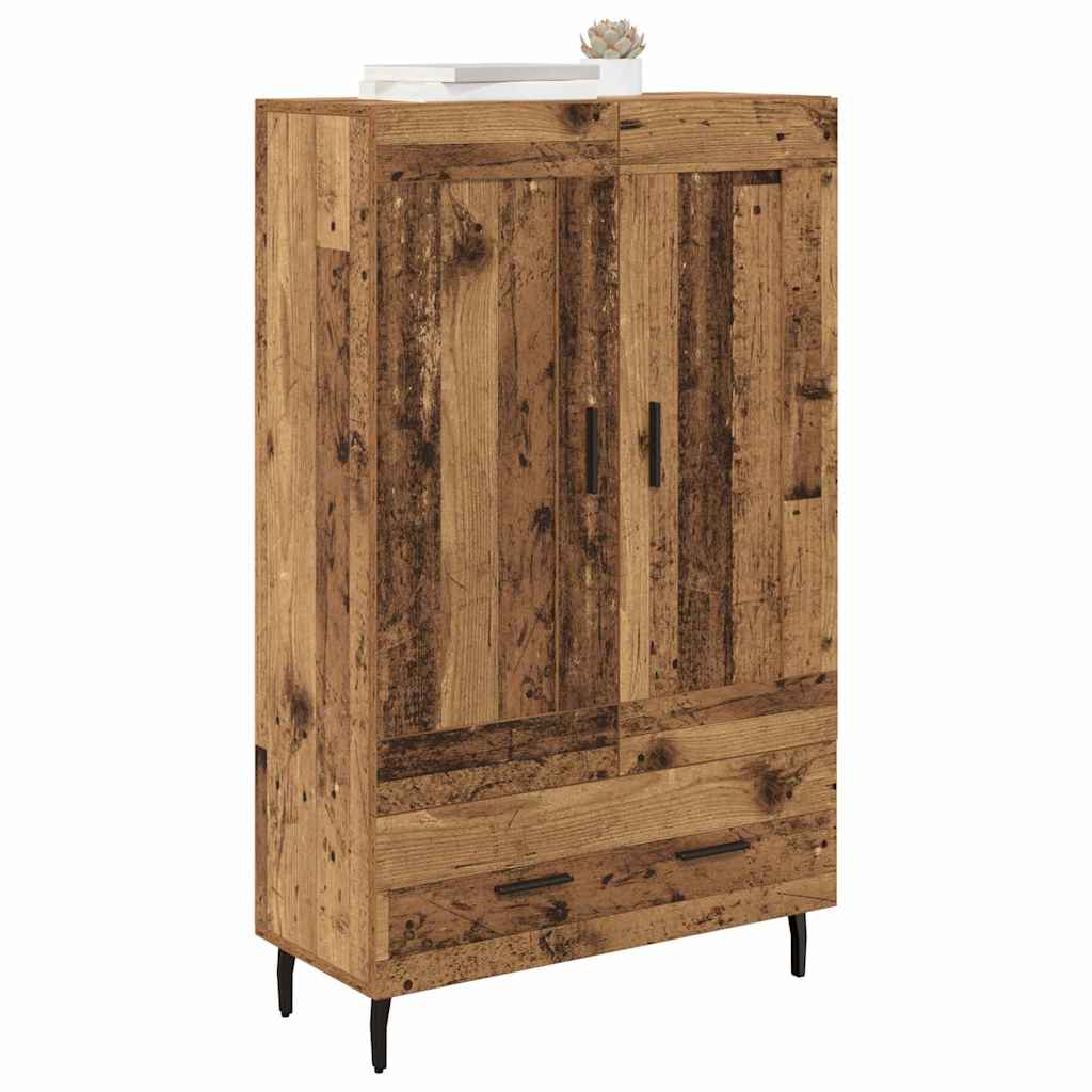 Highboard met lade Oud Hout 69,5 x 31 x 115 cm Bewerkt hout