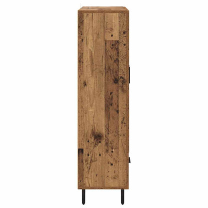 Highboard met lade Oud Hout 69,5 x 31 x 115 cm Bewerkt hout