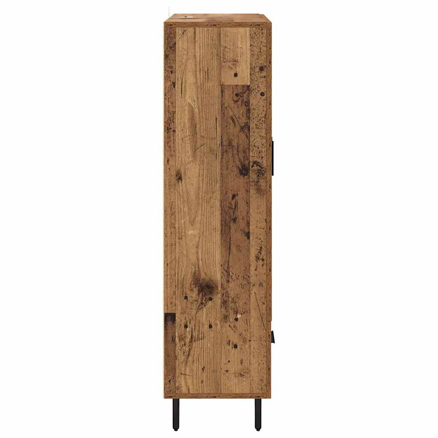 Highboard met lade Oud Hout 69,5 x 31 x 115 cm Bewerkt hout