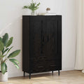 Highboard met lade Zwart Eiken 69,5 x 31 x 115 cm Bewerkt hout
