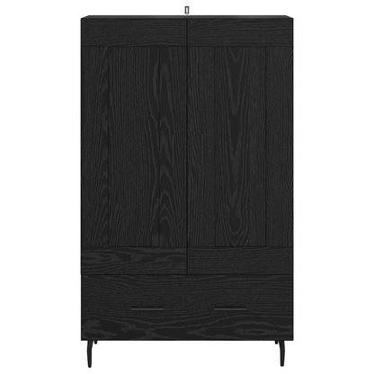 Highboard met lade Zwart Eiken 69,5 x 31 x 115 cm Bewerkt hout