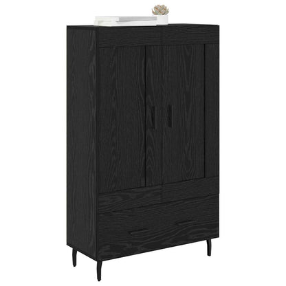 Highboard met lade Zwart Eiken 69,5 x 31 x 115 cm Bewerkt hout
