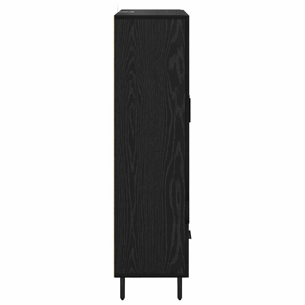 Highboard met lade Zwart Eiken 69,5 x 31 x 115 cm Bewerkt hout