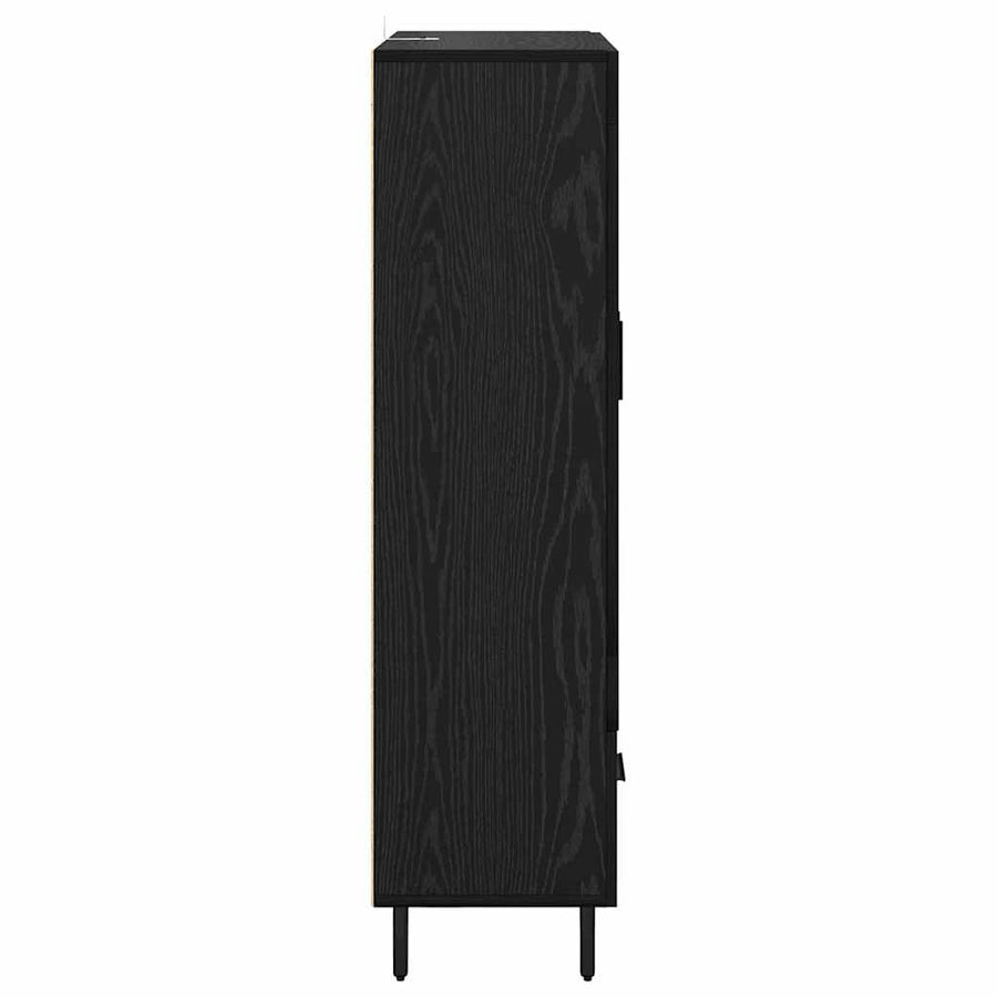 Highboard met lade Zwart Eiken 69,5 x 31 x 115 cm Bewerkt hout