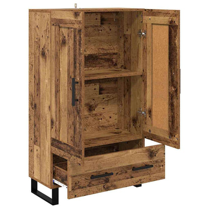 Highboard met lade Oud Hout 69,5 x 31 x 115 cm Bewerkt hout