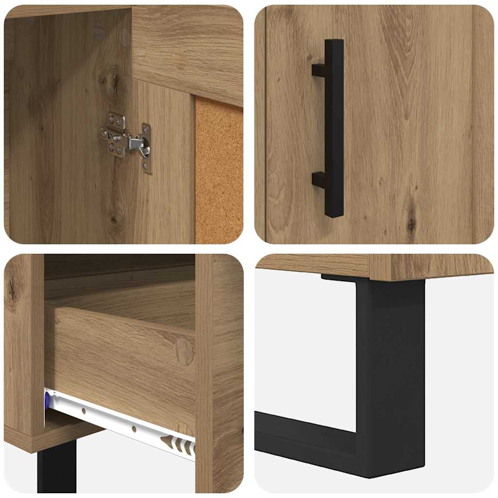Highboard Artisan Eiken 69,5 x 31 x 115 cm Bewerkt hout