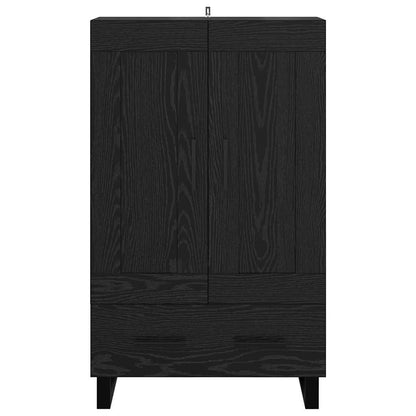 Highboard met lade Zwart Eiken 69,5 x 31 x 115 cm Bewerkt hout