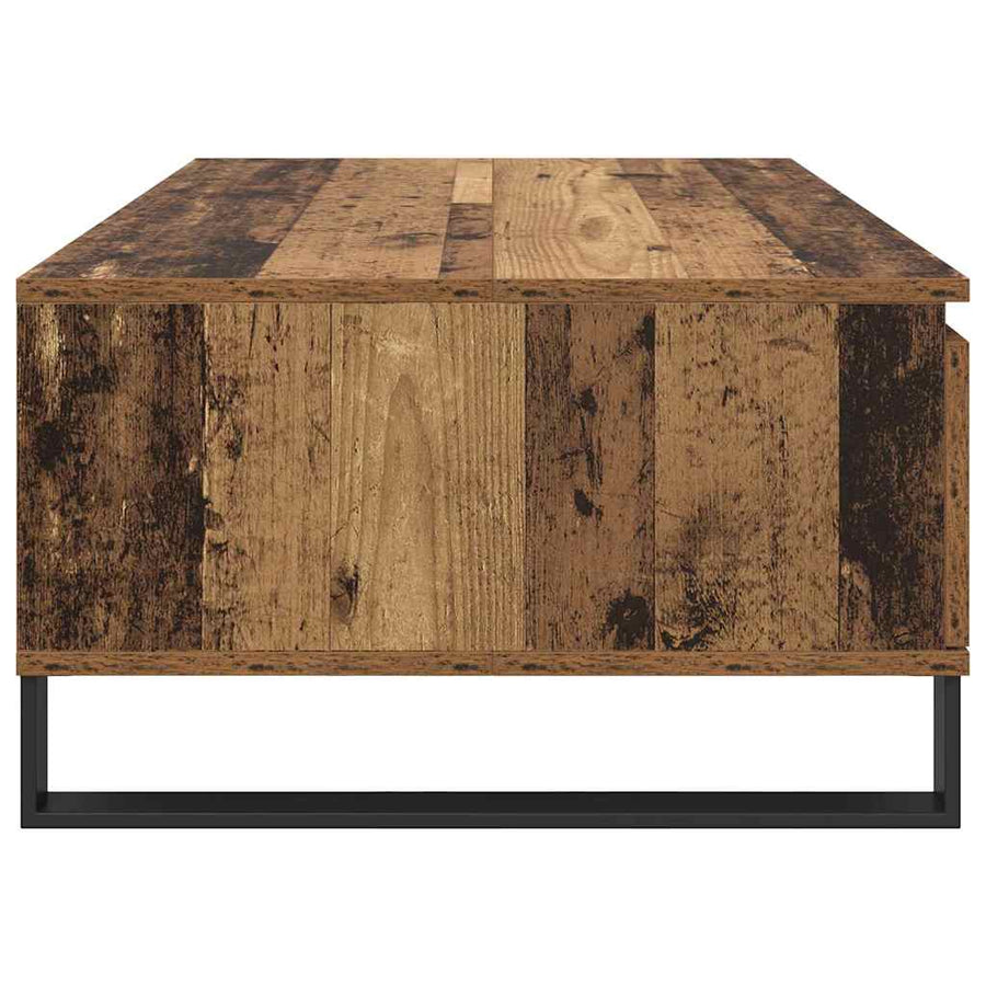 Salontafel met lade Oud hout 90 x 60 x 35 cm Bewerkt hout