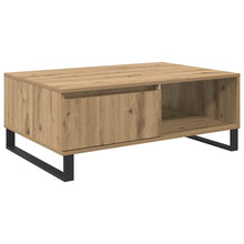 Salontafel artisanaal eikenkleurig 90 x 60 x 35 cm Bewerkt hout