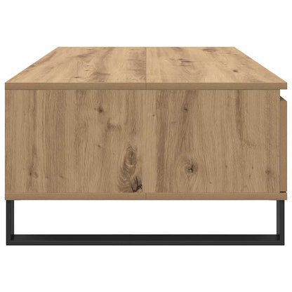 Salontafel artisanaal eikenkleurig 90 x 60 x 35 cm Bewerkt hout