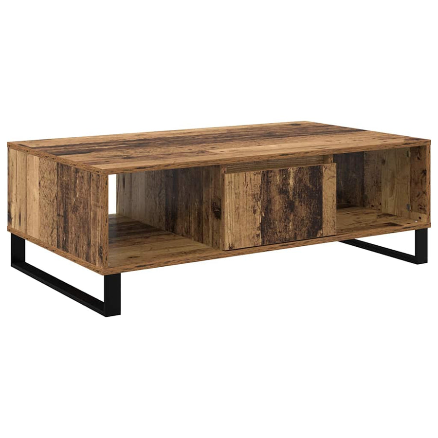 Salontafel Oud hout 104 x 60 x 35 cm Bewerkt hout