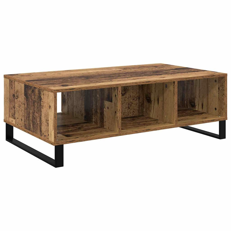Salontafel Oud hout 104 x 60 x 35 cm Bewerkt hout