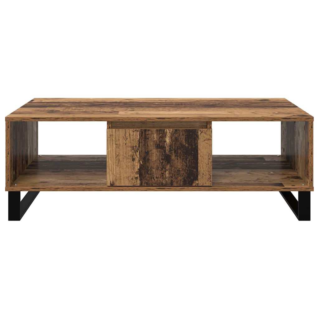 Salontafel Oud hout 104 x 60 x 35 cm Bewerkt hout